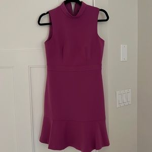 Ann Taylor plum color dress,2P, sleeveless, flirty hem, NWT